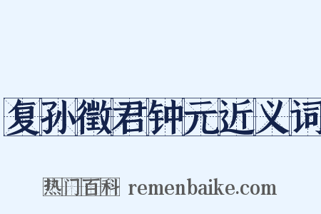 复孙徵君钟元近义词是什么意思的图片